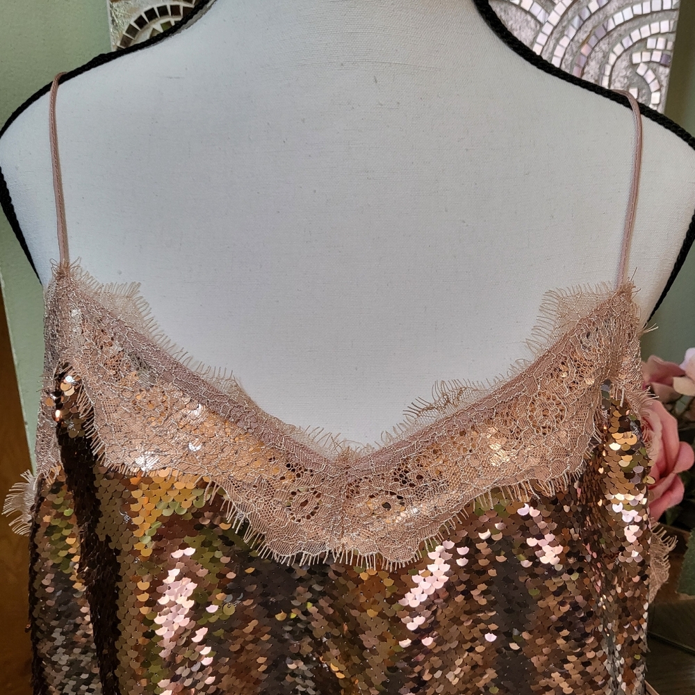 Nine West Gold Sequin Camisole - Picture 5 of 12